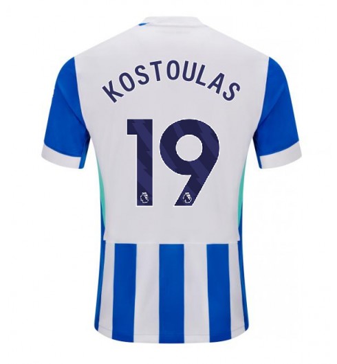 Moške Nogometnih dresov Brighton Charalampos Kostoulas #19 Domači 2025-26 Kratki rokavi Moške Nogometnih dresov Brighton Charalampos Kostoulas #19 Domači 2025-26 Kratki rokavi